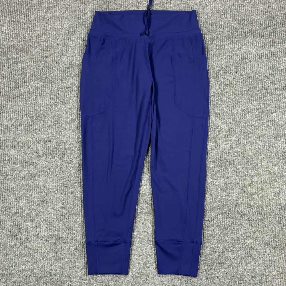 Fabletics Womens Medium Blue Performance Jogger Pants Drawstring Pockets